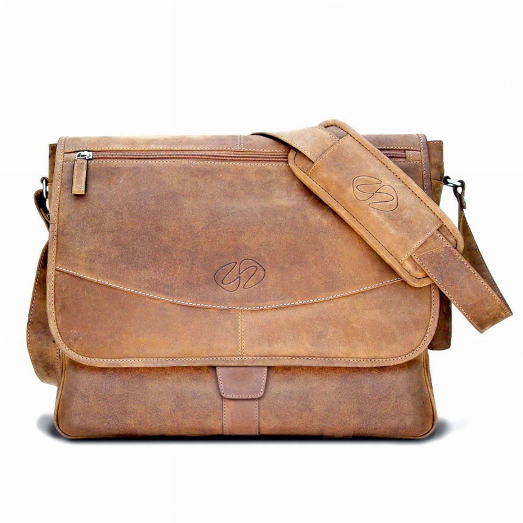 MacCase Premium Leather Messenger Bag - AMAZON FACTORY