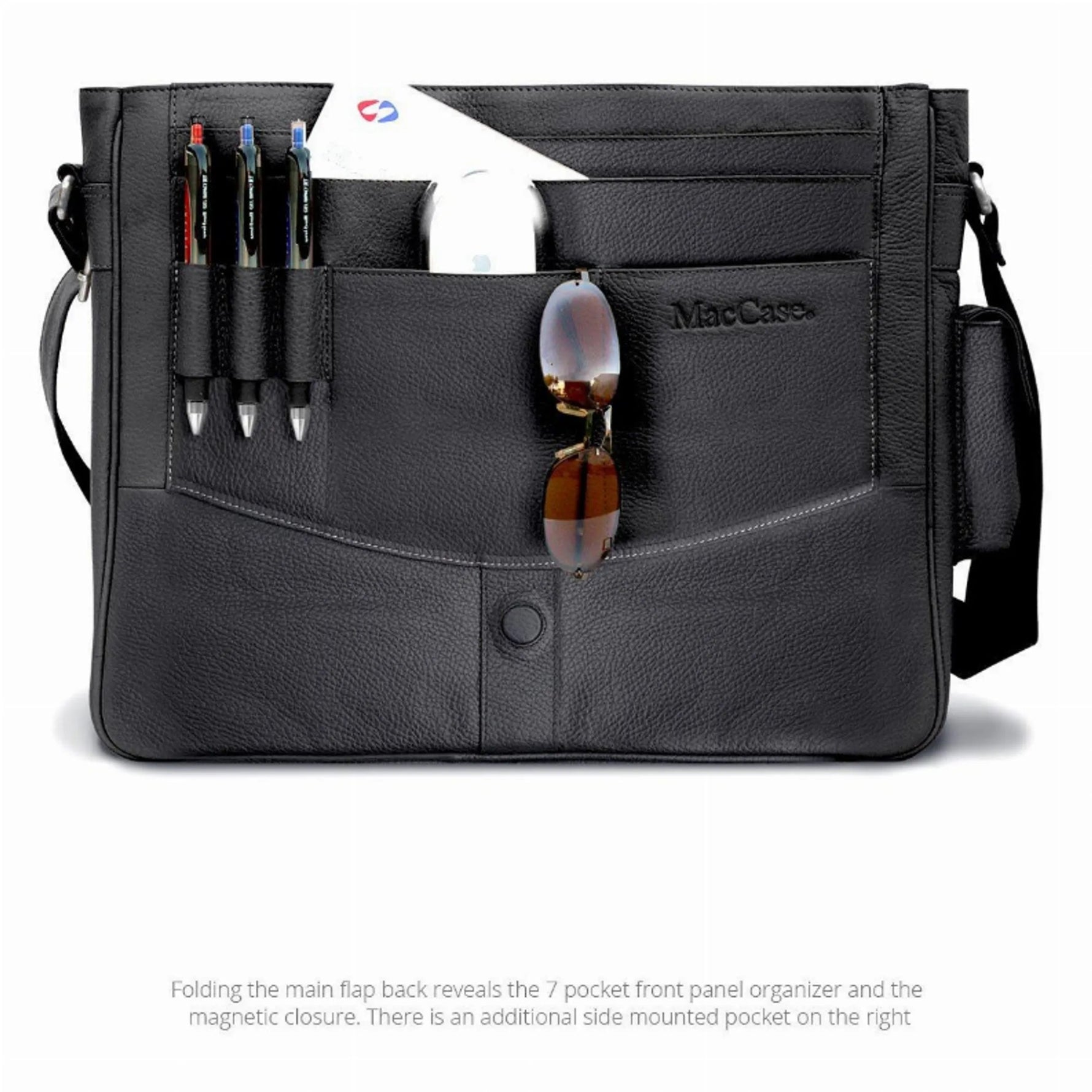 MacCase Premium Leather Messenger Bag - AMAZON FACTORY