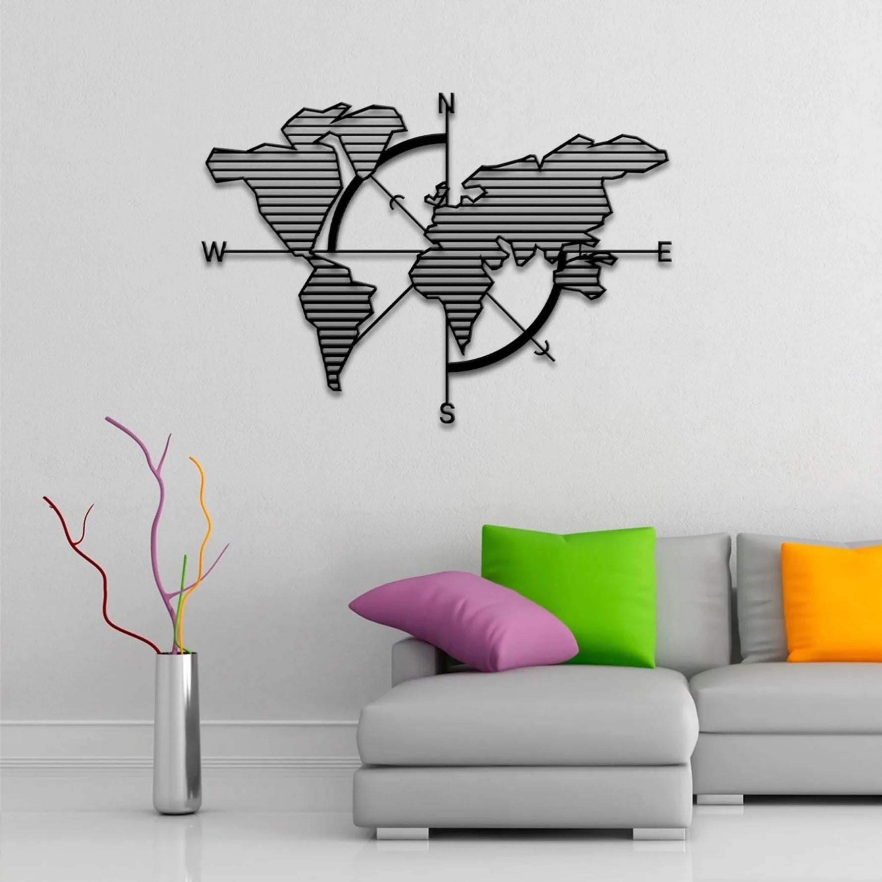 Map of Life Metal Wall Art-AMAZON FACTORY