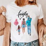 Maycaur Women Cartoon Mom Mother Boy Girl Print Mother Lady T-shirts Casual Top T Shirt Ladies Womens Graphic Female Tee T-Shirt-AMAZON FACTORY