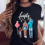 Maycaur Women Cartoon Mom Mother Boy Girl Print Mother Lady T-shirts Casual Top T Shirt Ladies Womens Graphic Female Tee T-Shirt-AMAZON FACTORY