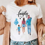 Maycaur Women Cartoon Mom Mother Boy Girl Print Mother Lady T-shirts Casual Top T Shirt Ladies Womens Graphic Female Tee T-Shirt-AMAZON FACTORY