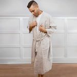 Melange Linen Bathrobe - AMAZON FACTORY