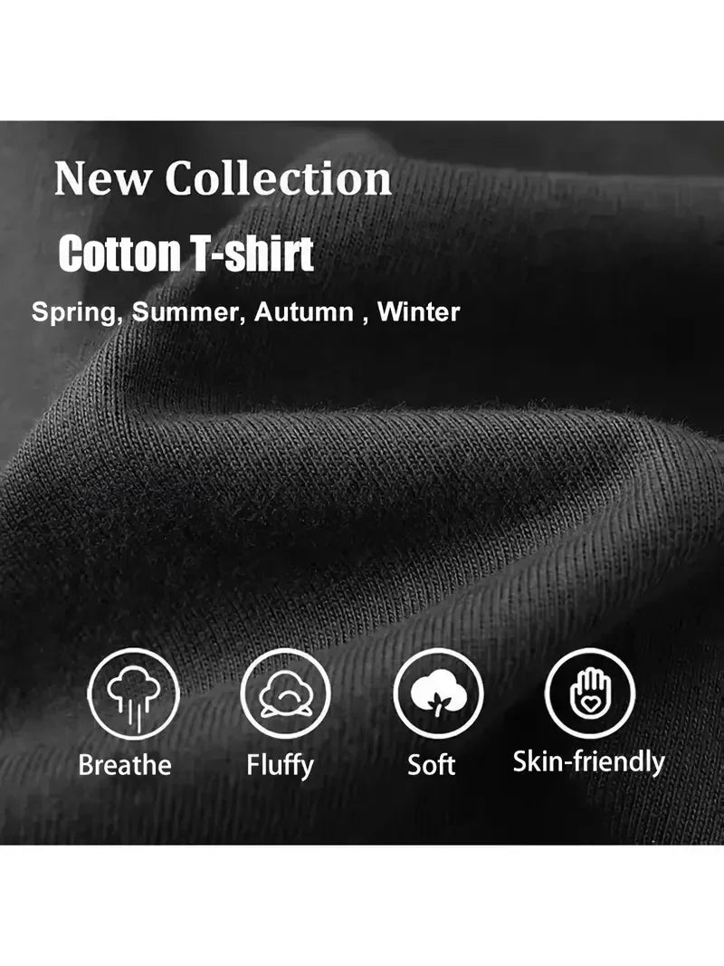 Men's 100% Cotton Large Size Short-sleeved T-shirt, Tshirts Oversized, Christmas T Shirts, Tshirts for Men Clearance Sale-AMAZON FACTORY