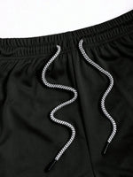 Men's 2 Piece Black Sleeveless Hooded Vest & Shorts Set, Bull Print Gym Tracksuit, Breathable Spring Summer Workout Fitness Wear - AMAZON FACTORY