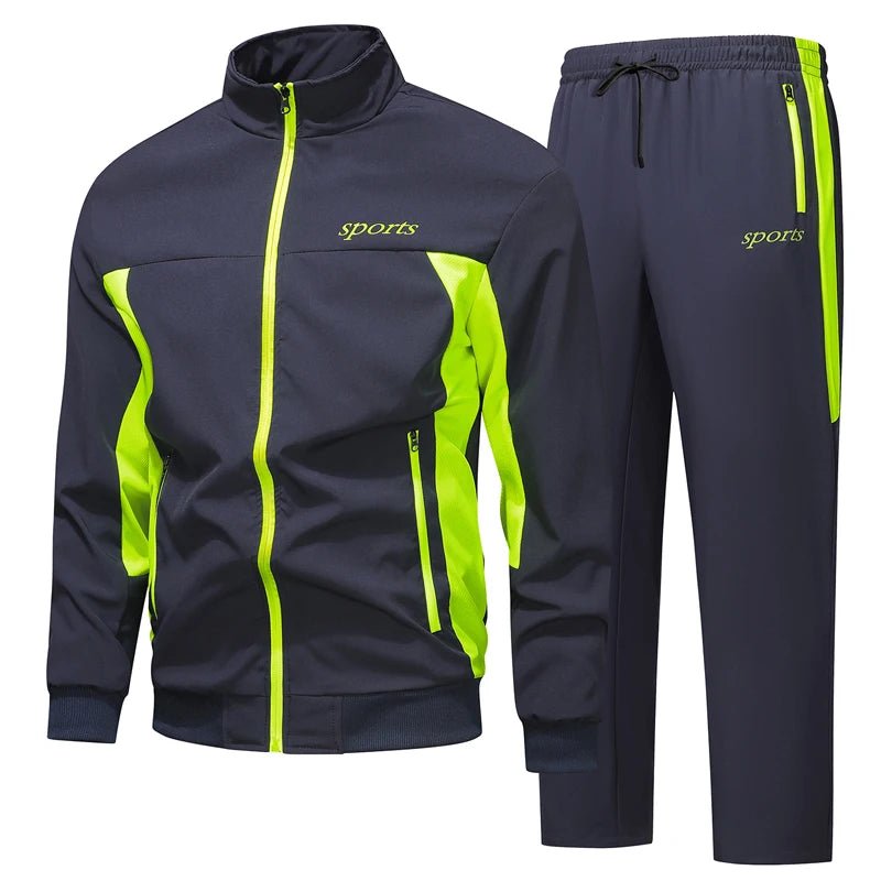 Men's Autumn Athletic Tracksuits Sweatsuits for Men Sets Long Sleeve Sports Suits 2 Piece Casual Jogging Running Jacket + Pants-AMAZON FACTORY