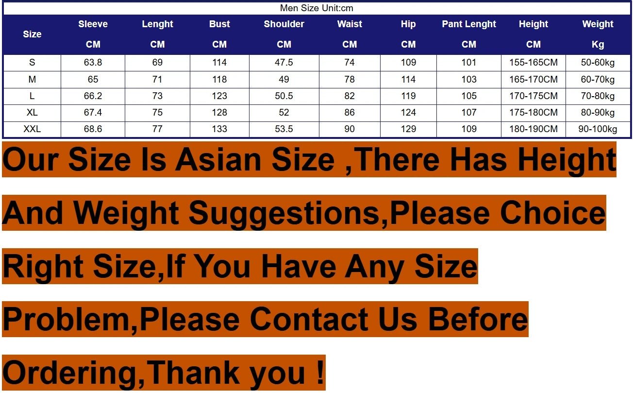 Men's Autumn Athletic Tracksuits Sweatsuits for Men Sets Long Sleeve Sports Suits 2 Piece Casual Jogging Running Jacket + Pants-AMAZON FACTORY