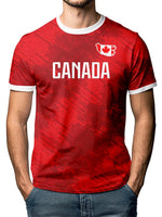 Men's Custom Canada National Team Soccer T-shirt Personalized Name Number Football Shirt, Breathable Quick Dry Sportswear-AMAZON FACTORY