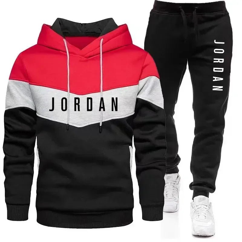 Men's Spring Sports Fitness Comfortable and Fashionable Streetwear Style: Two-piece Long-sleeved Sports Shirt, Hooded Sports Shi-AMAZON FACTORY
