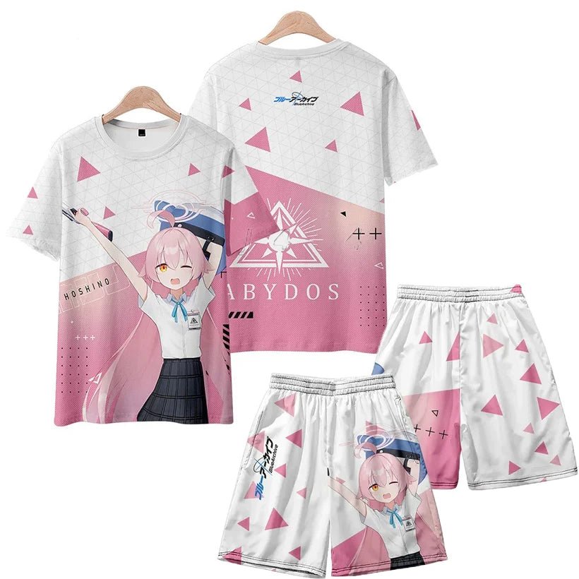 Men's Suits Anime Blue Archive Takanashi Hoshino 3D Print T-Shirts Shorts 2 - Piece Sets Tracksuits Oversized Outfits Man Clothing - AMAZON FACTORY