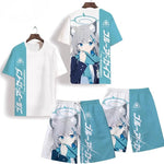 Men's Suits Anime Blue Archive Takanashi Hoshino 3D Print T-Shirts Shorts 2 - Piece Sets Tracksuits Oversized Outfits Man Clothing - AMAZON FACTORY