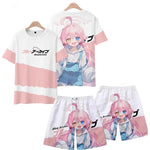 Men's Suits Anime Blue Archive Takanashi Hoshino 3D Print T-Shirts Shorts 2 - Piece Sets Tracksuits Oversized Outfits Man Clothing - AMAZON FACTORY