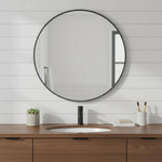 Metal Round Framed Bathroom Vanity Mirror - AMAZON FACTORY