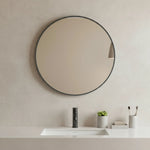 Metal Round Framed Bathroom Vanity Mirror - AMAZON FACTORY