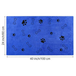 Microfiber Pet Towel 60x100cm Quick-Drying Cat Dog Convenient Cleaning Towel Highly Absorbent Pet Bath Towel Dog Accessories-AMAZON FACTORY