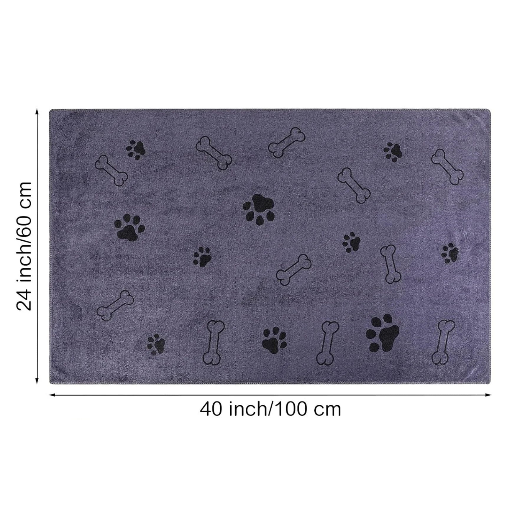 Microfiber Pet Towel 60x100cm Quick-Drying Cat Dog Convenient Cleaning Towel Highly Absorbent Pet Bath Towel Dog Accessories-AMAZON FACTORY