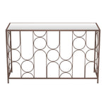 Mirrored Glass and Steel Frame Console Table - AMAZON FACTORY