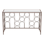 Mirrored Glass and Steel Frame Console Table - AMAZON FACTORY