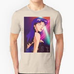 Misato T Shirt Cotton Men DIY Print Cool Tee Anime Manga Girl Woman Misato Katsuragi Club Clubbing Lights Sad - AMAZON FACTORY