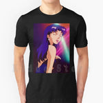 Misato T Shirt Cotton Men DIY Print Cool Tee Anime Manga Girl Woman Misato Katsuragi Club Clubbing Lights Sad - AMAZON FACTORY