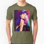 Misato T Shirt Cotton Men DIY Print Cool Tee Anime Manga Girl Woman Misato Katsuragi Club Clubbing Lights Sad - AMAZON FACTORY