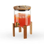 Modern Manor Wood & Glass Drink Dispenser by Twine Living - AMAZON FACTORY