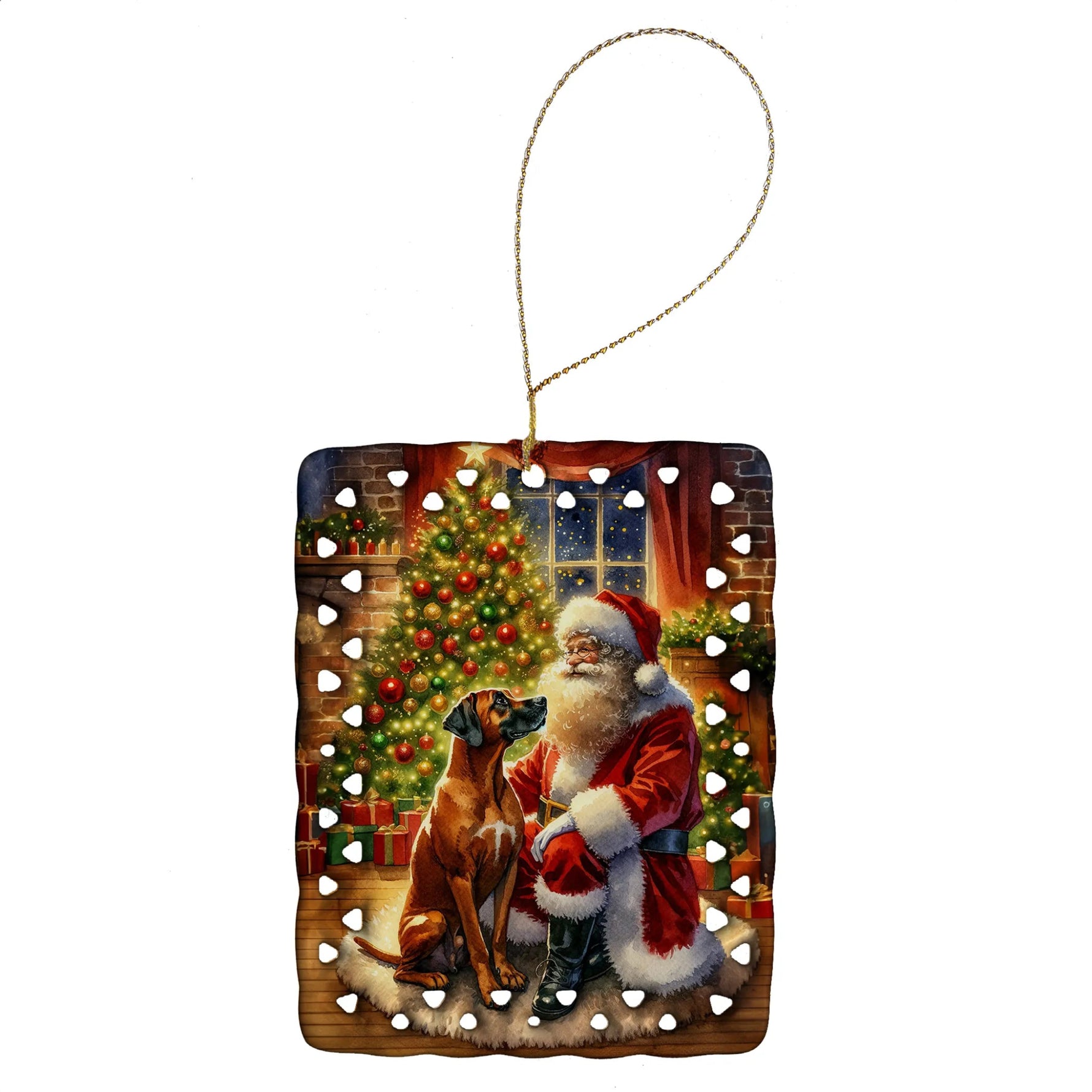 Moments with Santa Porcelain Ornament - AMAZON FACTORY