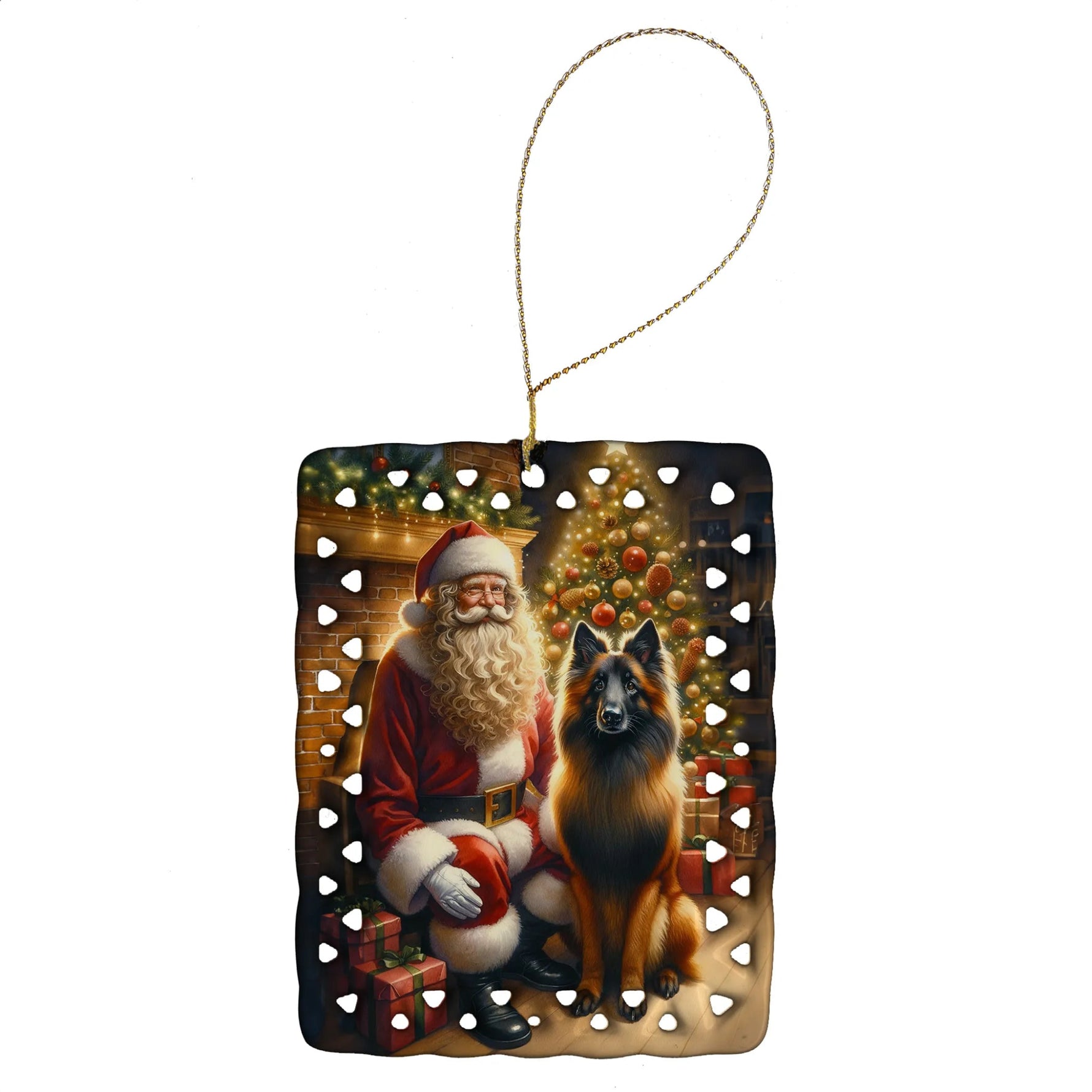 Moments with Santa Porcelain Ornament - AMAZON FACTORY