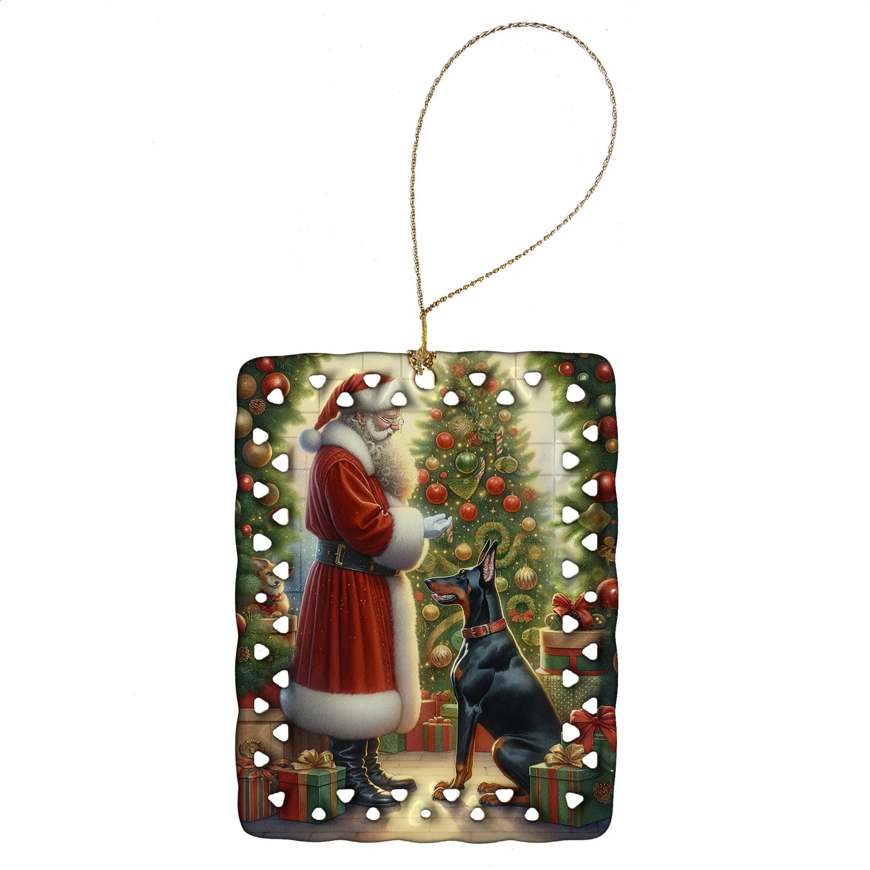 Moments with Santa Porcelain Ornament - AMAZON FACTORY