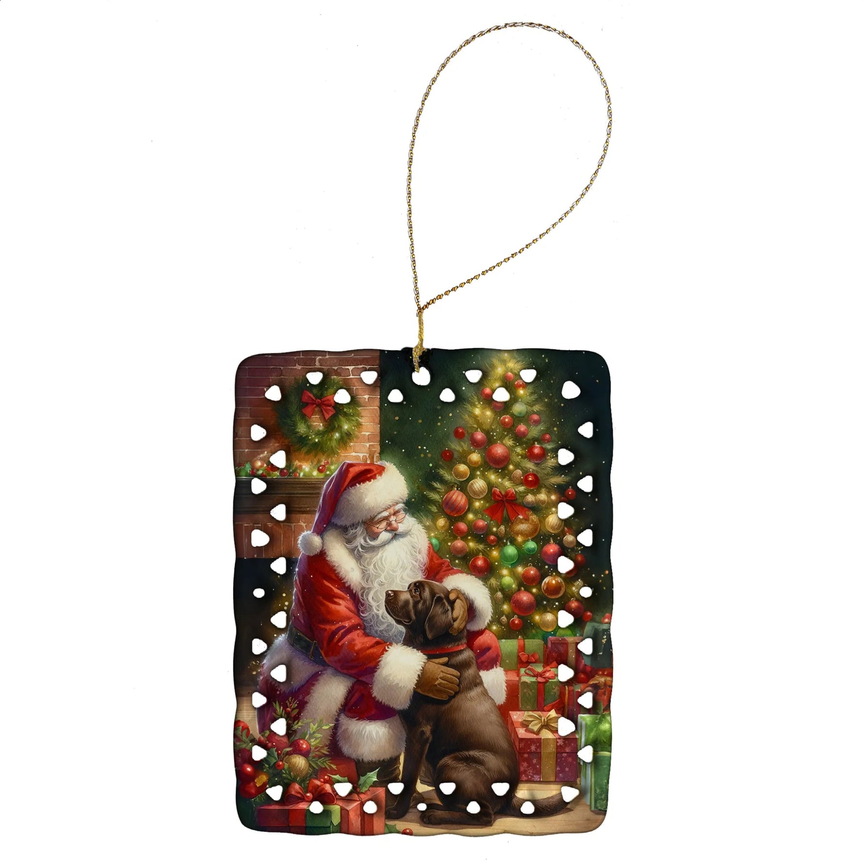 Moments with Santa Porcelain Ornament - AMAZON FACTORY
