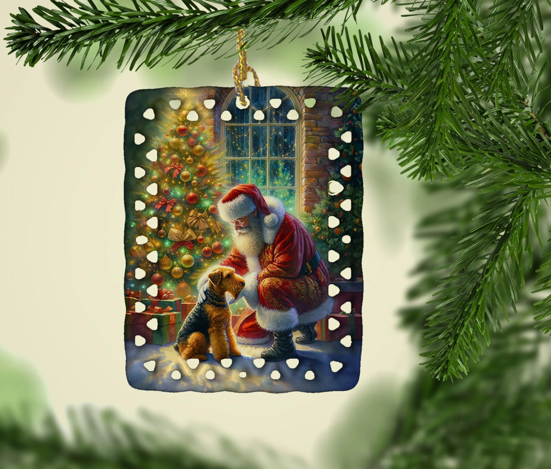 Moments with Santa Porcelain Ornament - AMAZON FACTORY