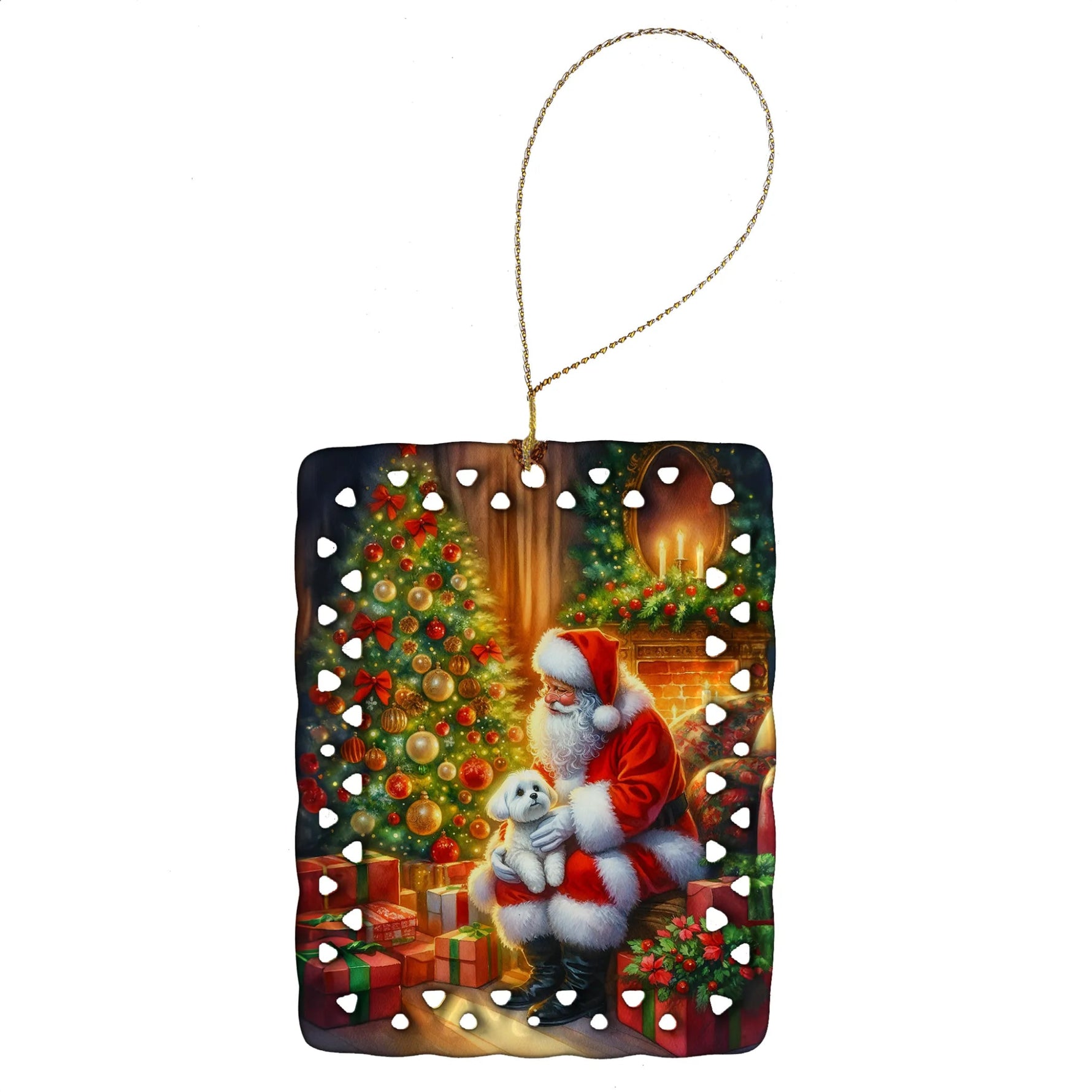 Moments with Santa Porcelain Ornament - AMAZON FACTORY