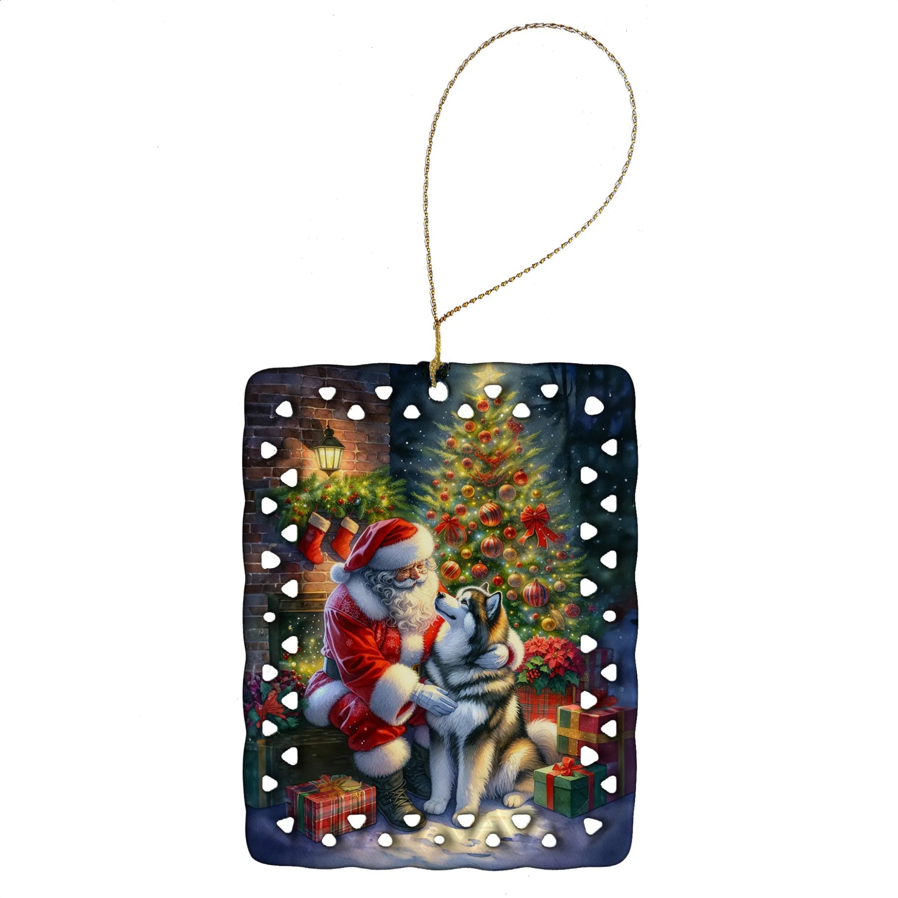 Moments with Santa Porcelain Ornament - AMAZON FACTORY