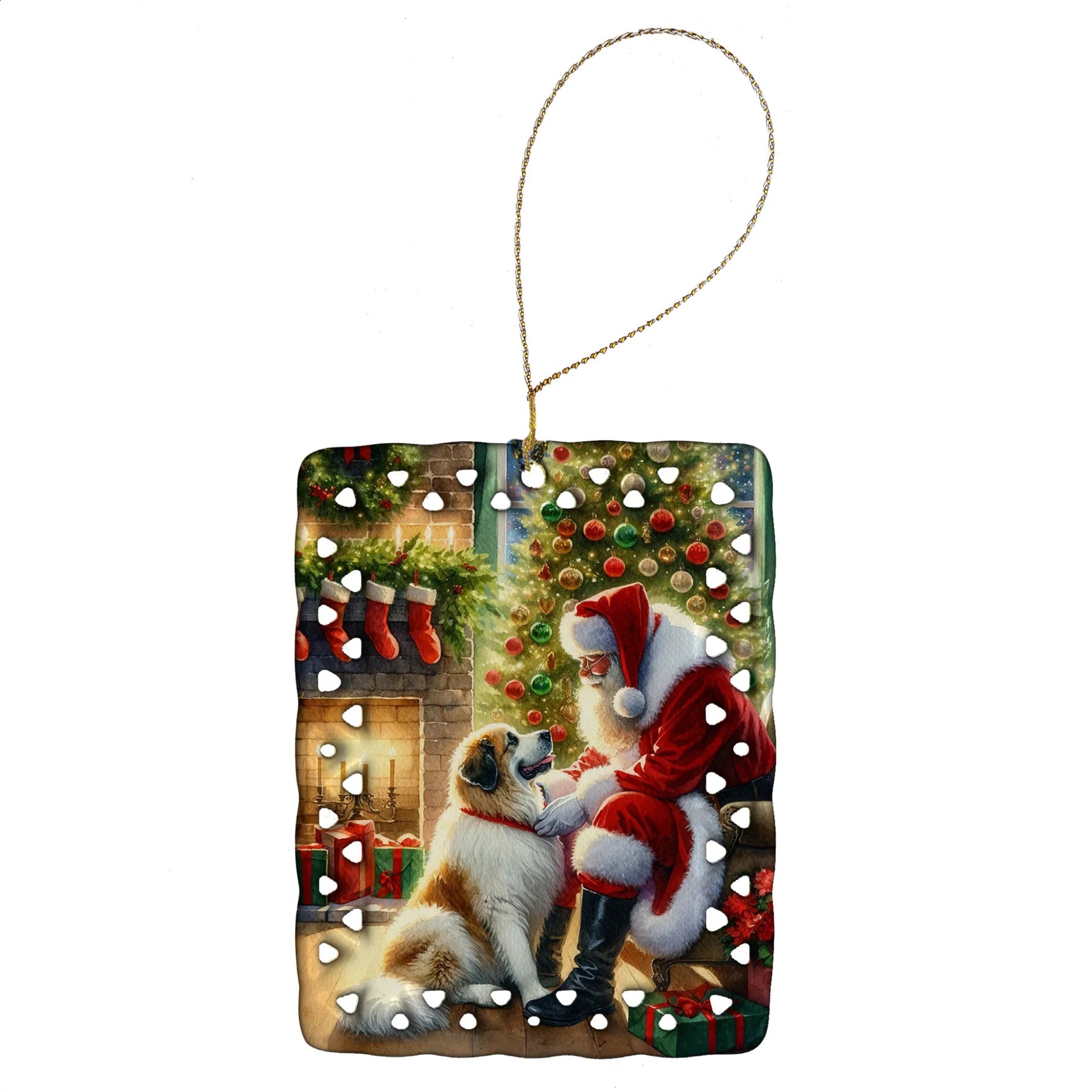 Moments with Santa Porcelain Ornament - AMAZON FACTORY
