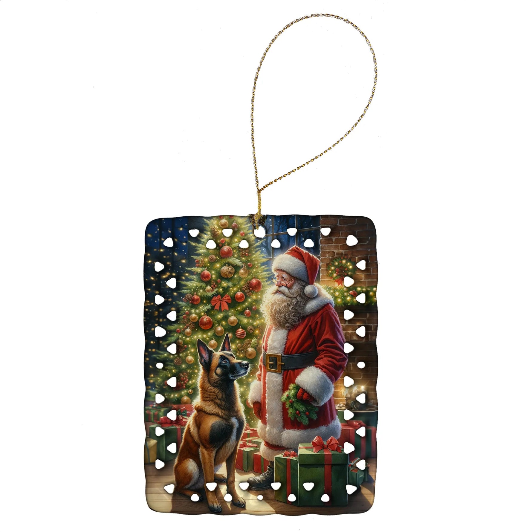 Moments with Santa Porcelain Ornament - AMAZON FACTORY