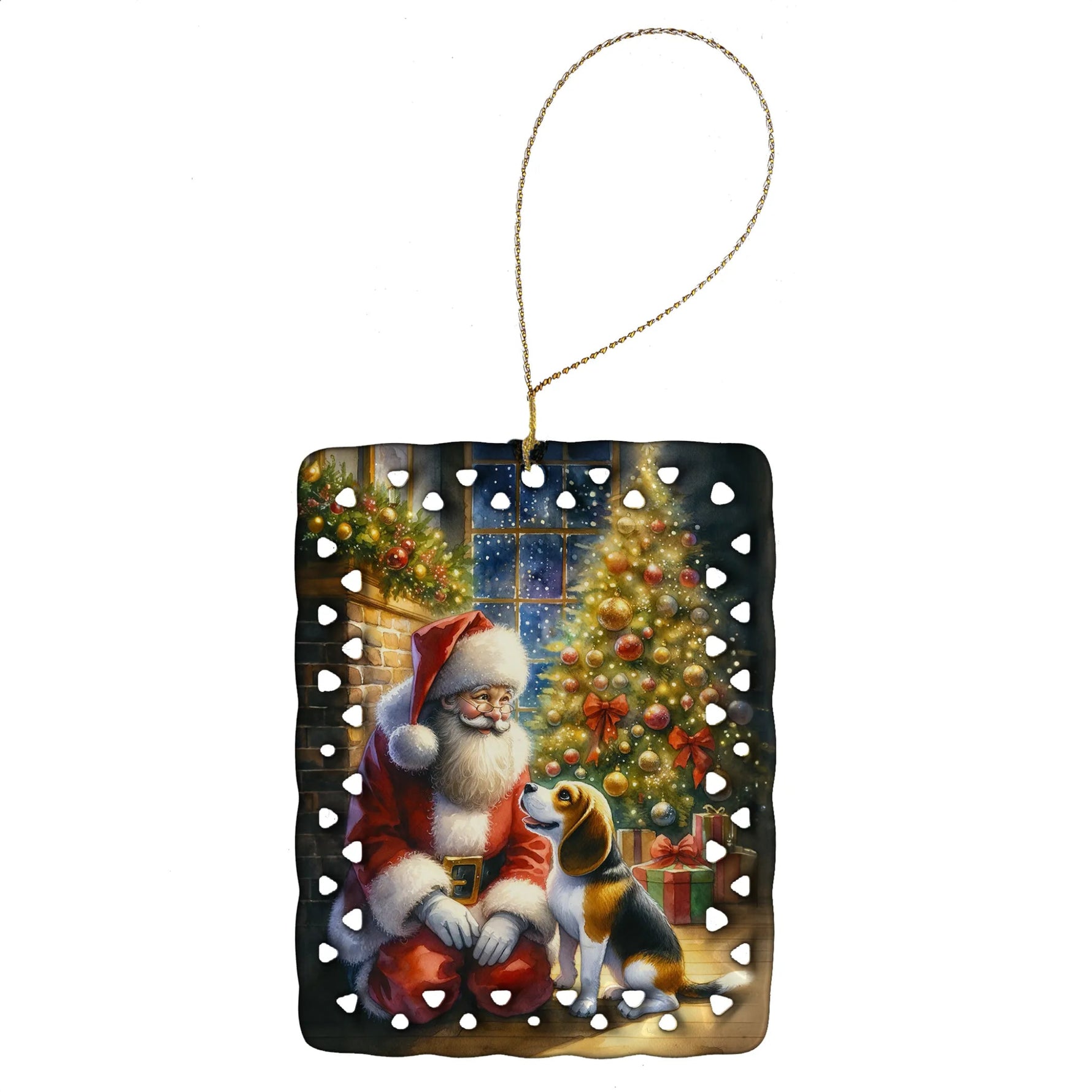 Moments with Santa Porcelain Ornament - AMAZON FACTORY