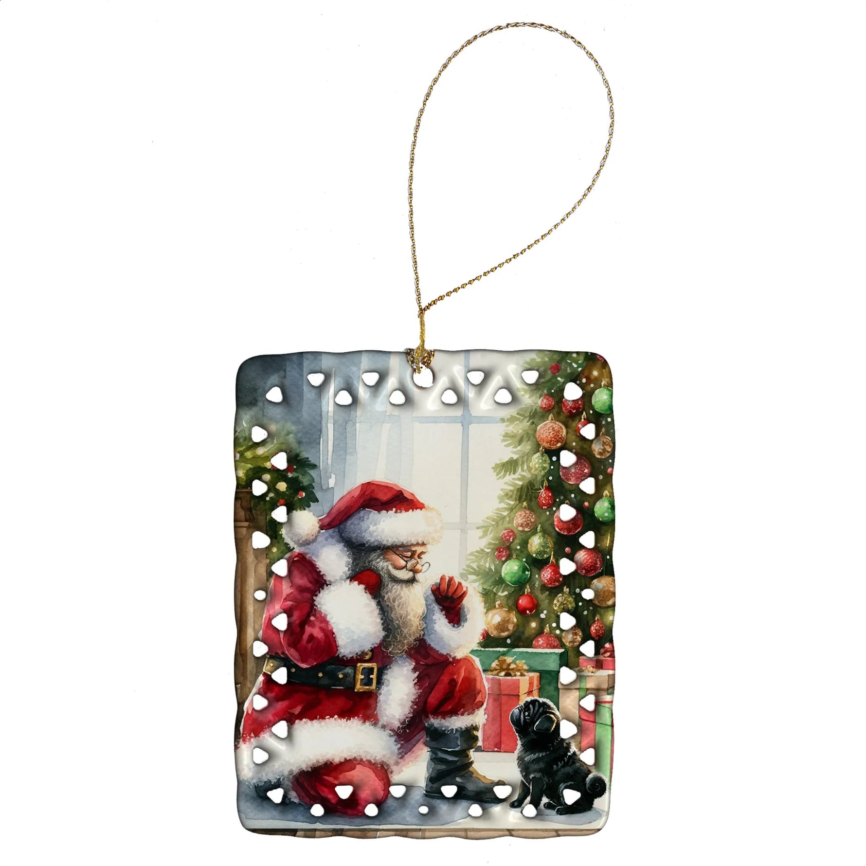 Moments with Santa Porcelain Ornament - AMAZON FACTORY