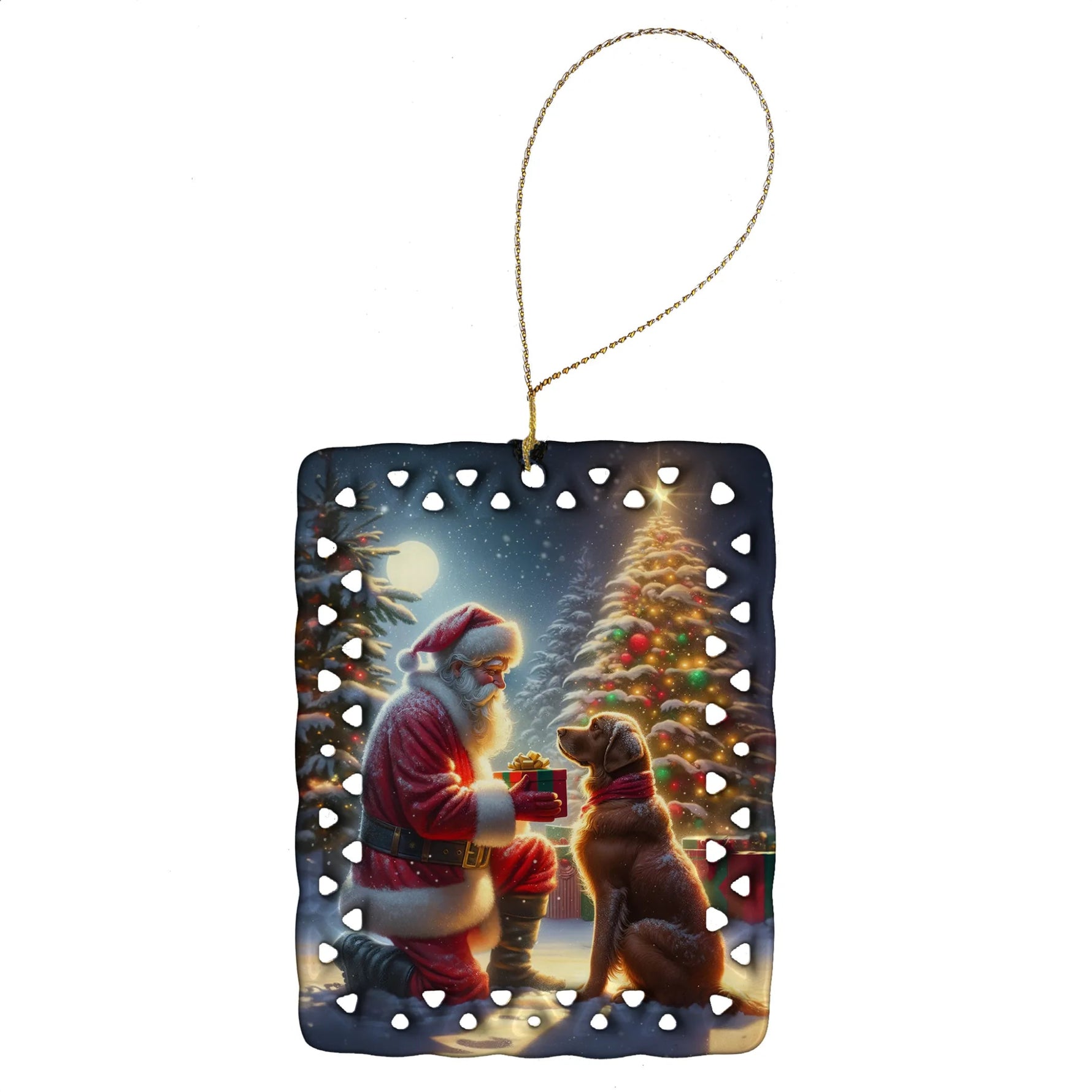 Moments with Santa Porcelain Ornament - AMAZON FACTORY