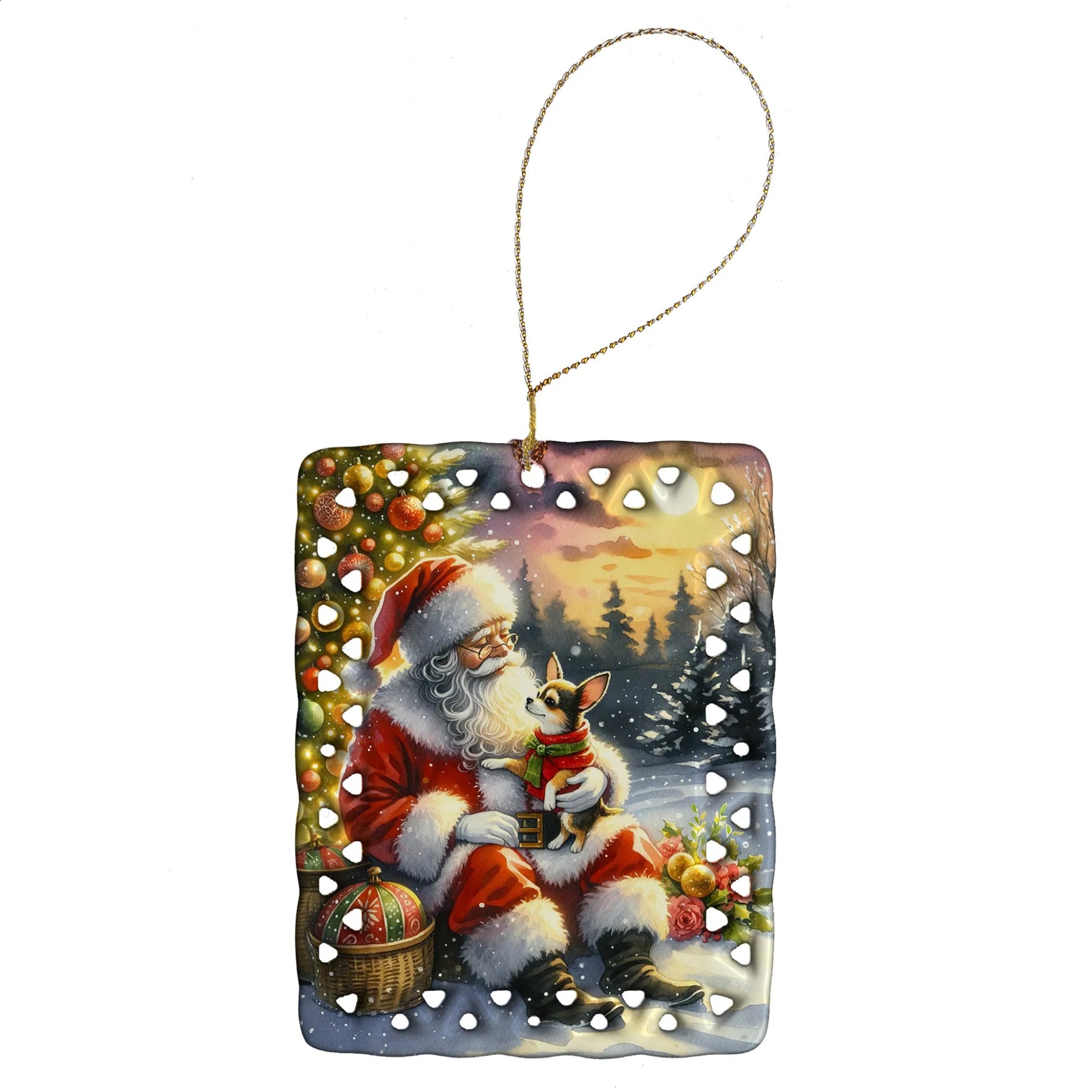 Moments with Santa Porcelain Ornament - AMAZON FACTORY