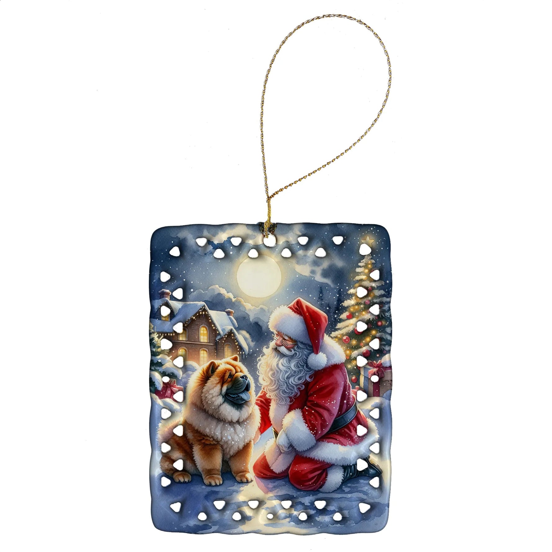 Moments with Santa Porcelain Ornament - AMAZON FACTORY