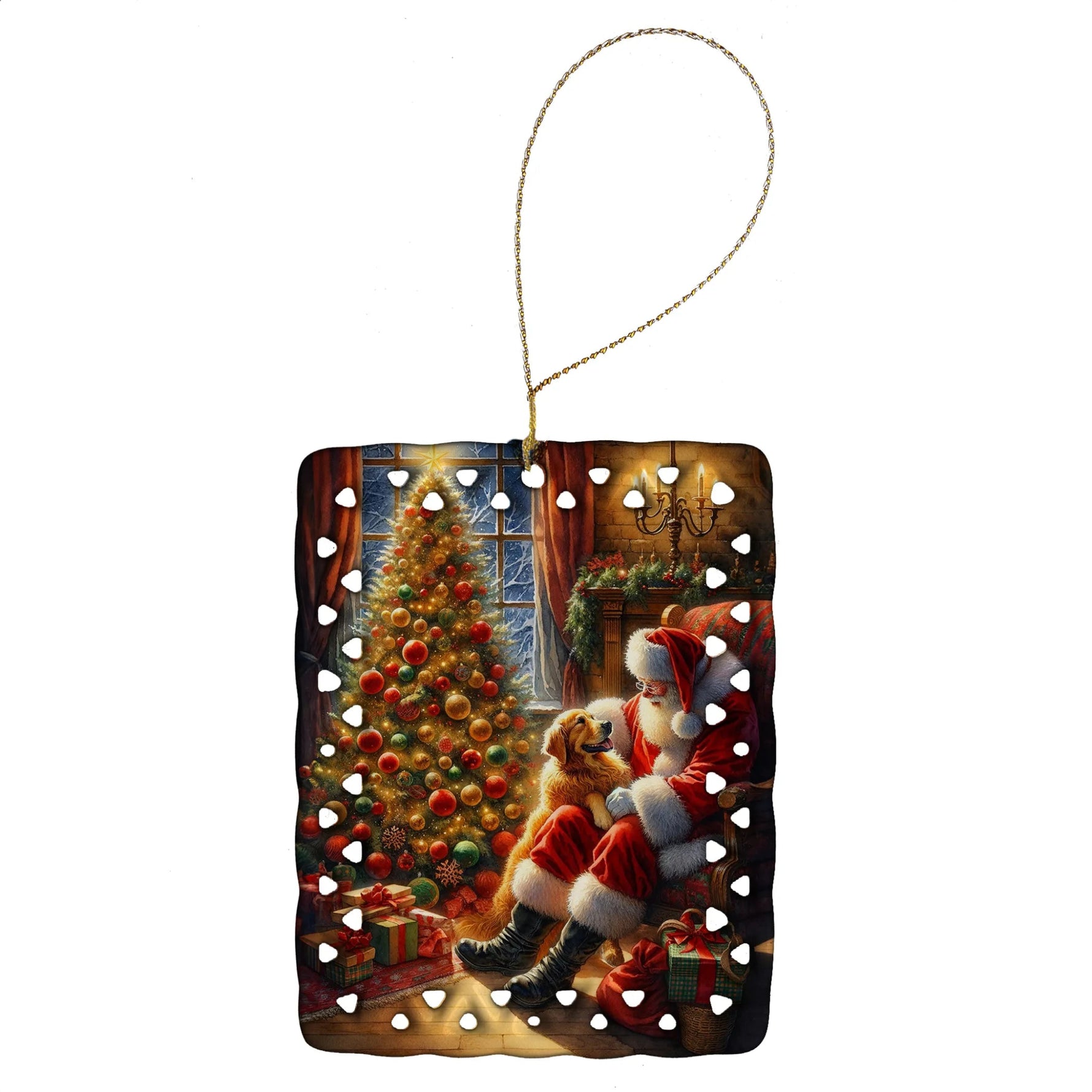 Moments with Santa Porcelain Ornament - AMAZON FACTORY