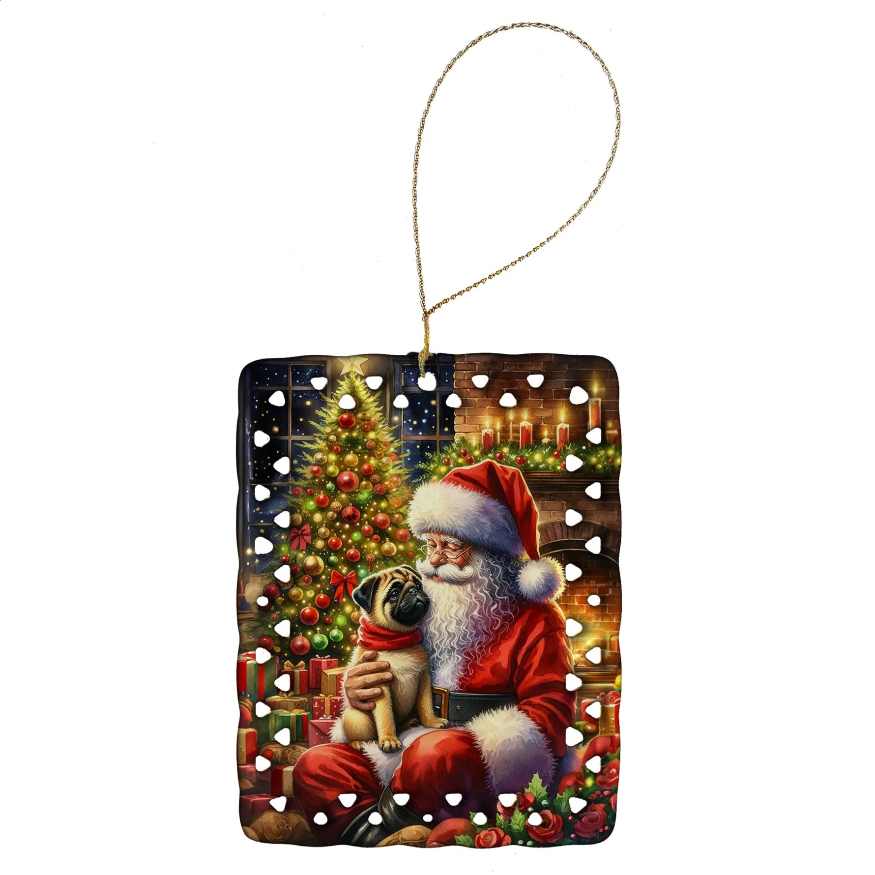 Moments with Santa Porcelain Ornament - AMAZON FACTORY