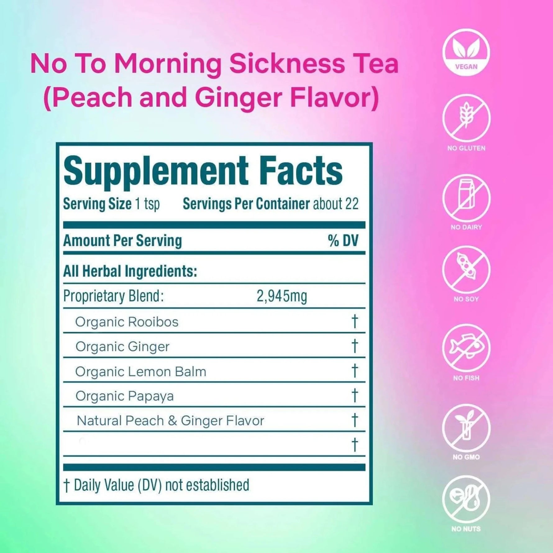Morning Sickness Tea - Peach and Ginger: 40 Cups-AMAZON FACTORY