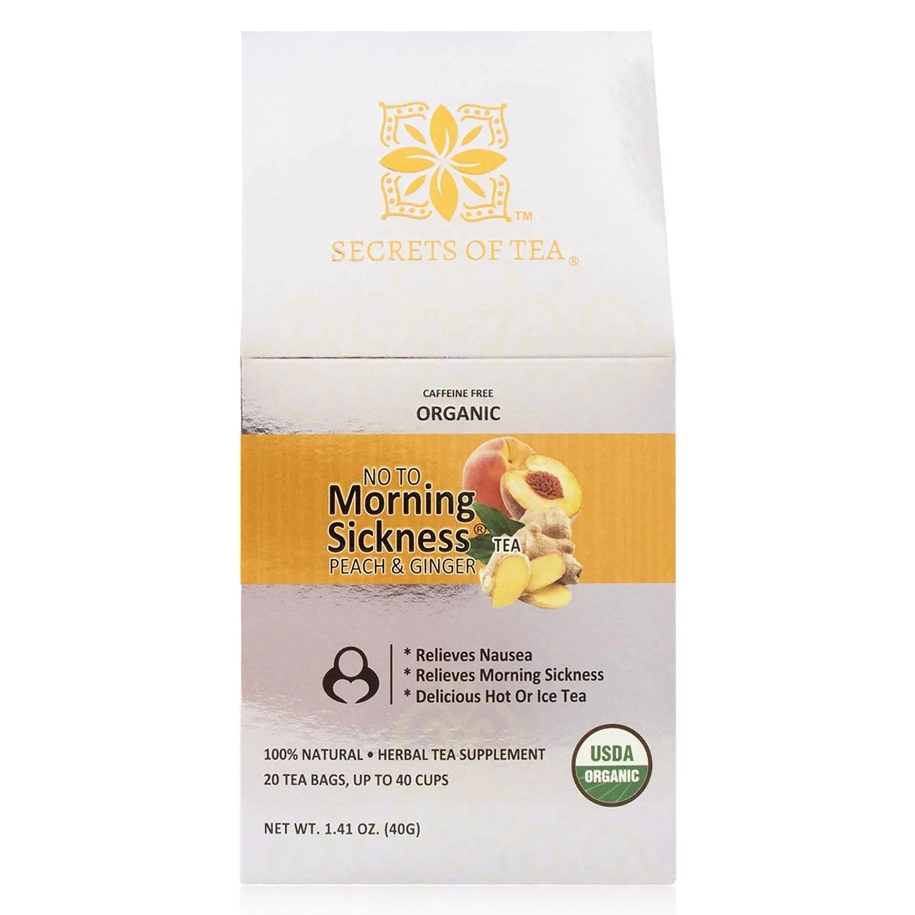 Morning Sickness Tea - Peach and Ginger: 40 Cups-AMAZON FACTORY
