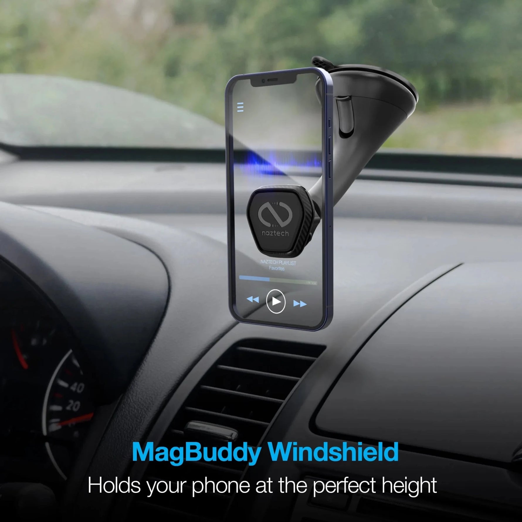 Naztech MagBuddy Elite Windshield Mount-AMAZON FACTORY