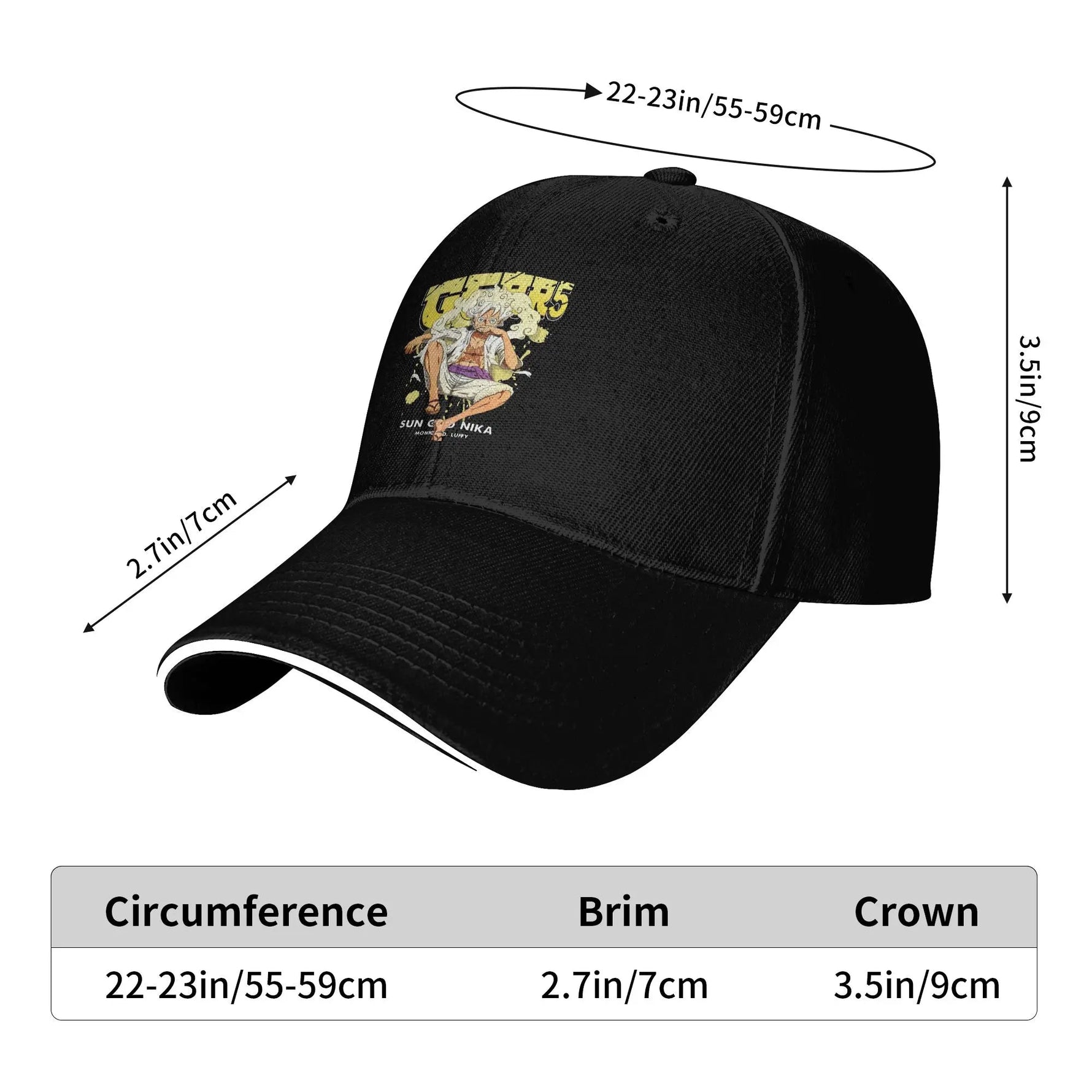 Nika Monkey-Luffyy Baseball Caps Hip Hop One PieceJapan Anime Sandwich Hats Men Women Adjustable Headwear Sport-AMAZON FACTORY