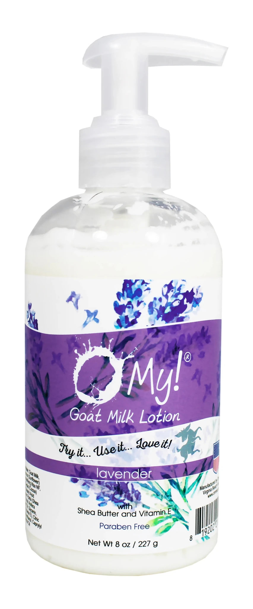 O My! Goat Milk Lotion - Made with Farm-Fresh Goat Milk - Free of Parabens & More - Shea Butter and Vitamin E - Leaping Bunny Certified - Handcrafted in USA-AMAZON FACTORY