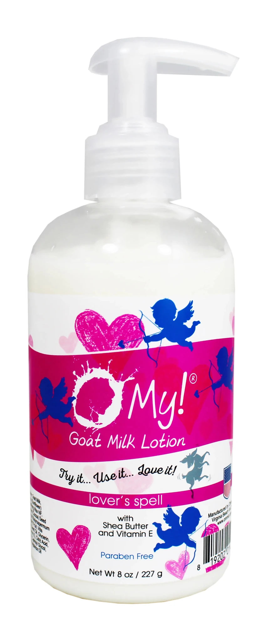 O My! Goat Milk Lotion - Made with Farm-Fresh Goat Milk - Free of Parabens & More - Shea Butter and Vitamin E - Leaping Bunny Certified - Handcrafted in USA-AMAZON FACTORY