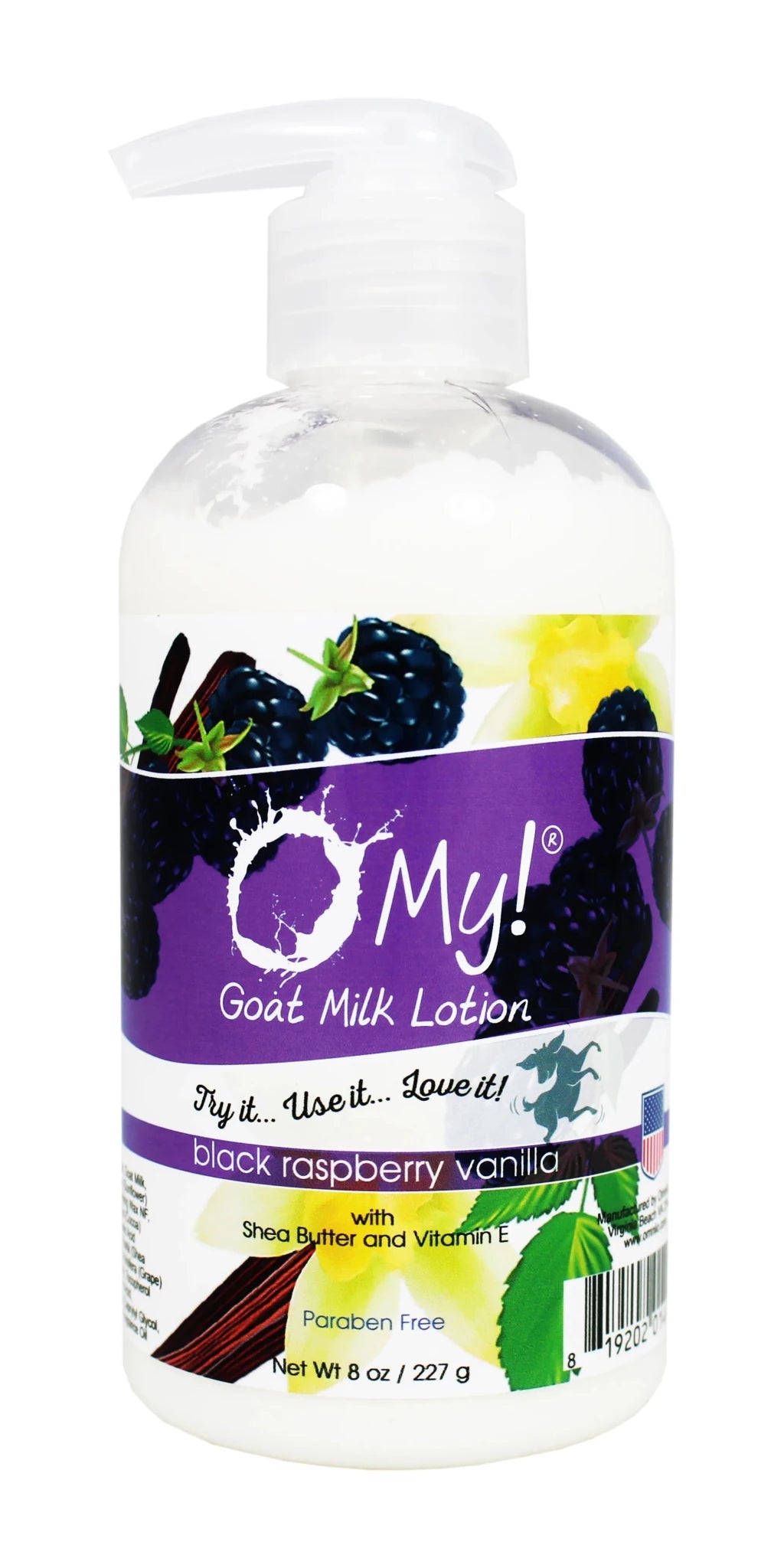 O My! Goat Milk Lotion - Made with Farm-Fresh Goat Milk - Free of Parabens & More - Shea Butter and Vitamin E - Leaping Bunny Certified - Handcrafted in USA-AMAZON FACTORY