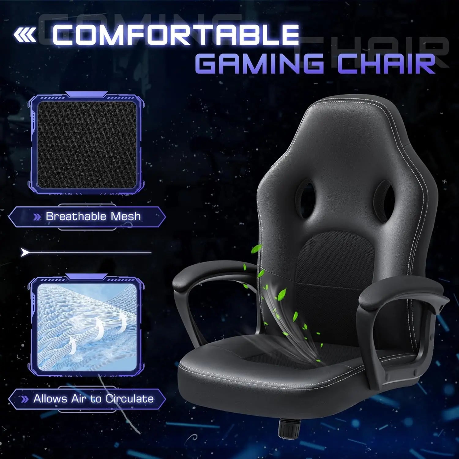 Office Gaming Chair High Back Leather Computer Chairs Ergonomic Height Adjustable Racing Game Desk Chair Executive Conference Ta-AMAZON FACTORY